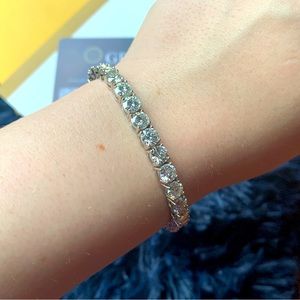 Moissanite Tennis Chain Bracelet 5mm 7” (NEW) w/ GRA Certificate 925 Sterling